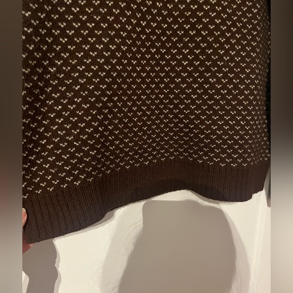 Frank & Oak Men Brown Pattern Long Sleeve Sweater Size Medium - Picture 6 of 8